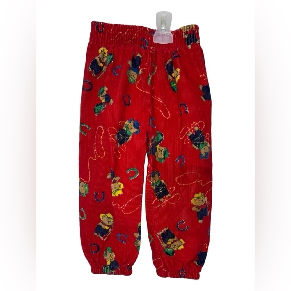 18 Month Vtg Perfect Pal Teddy Bear Cowboy Horseshoes Western Boys Pull-On Pants